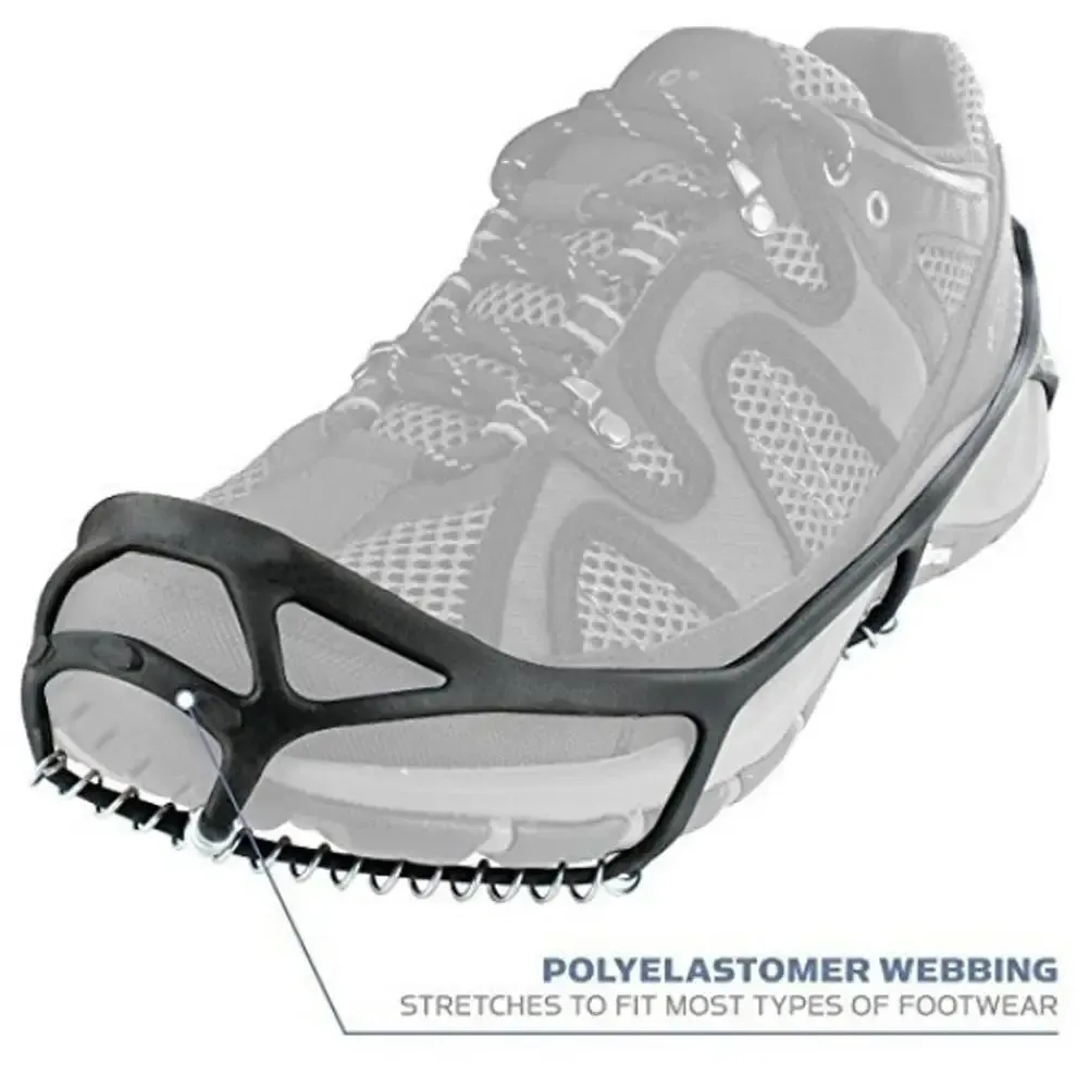 1Pair Outdoor Sports Shoe Cover Non-slip Crampons Ice Grip Walk Traction Cleats for Hiking Shoes Mountaineering Boots