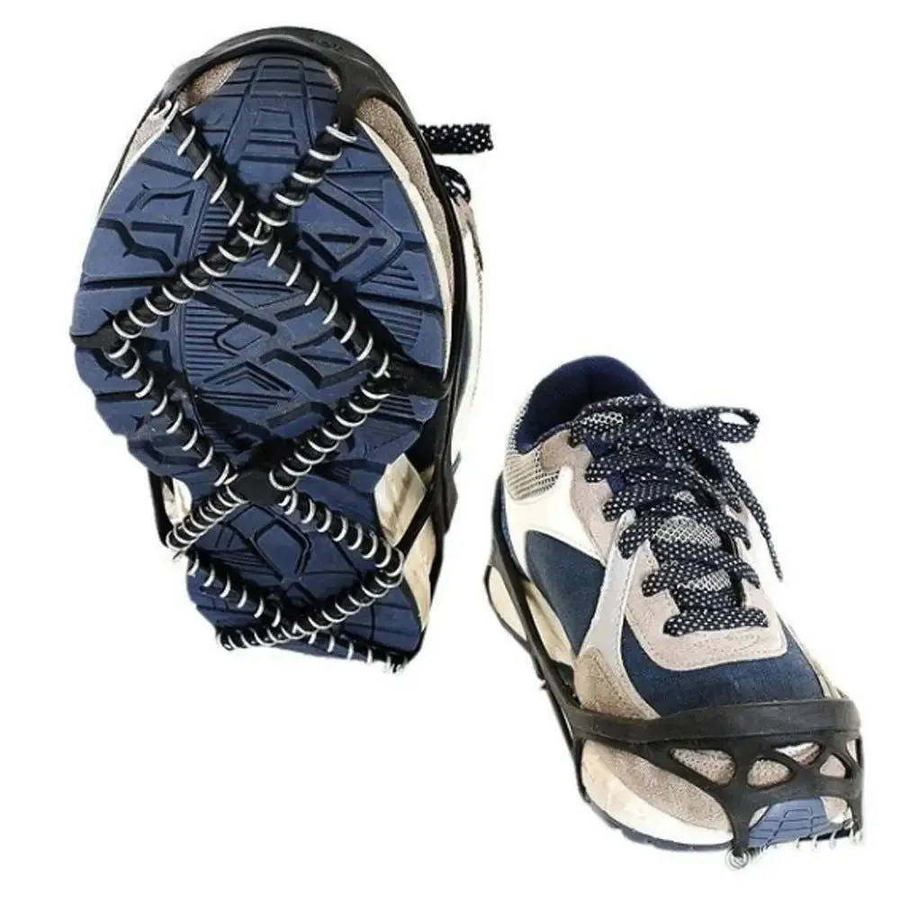 1Pair Outdoor Sports Shoe Cover Non-slip Crampons Ice Grip Walk Traction Cleats for Hiking Shoes Mountaineering Boots