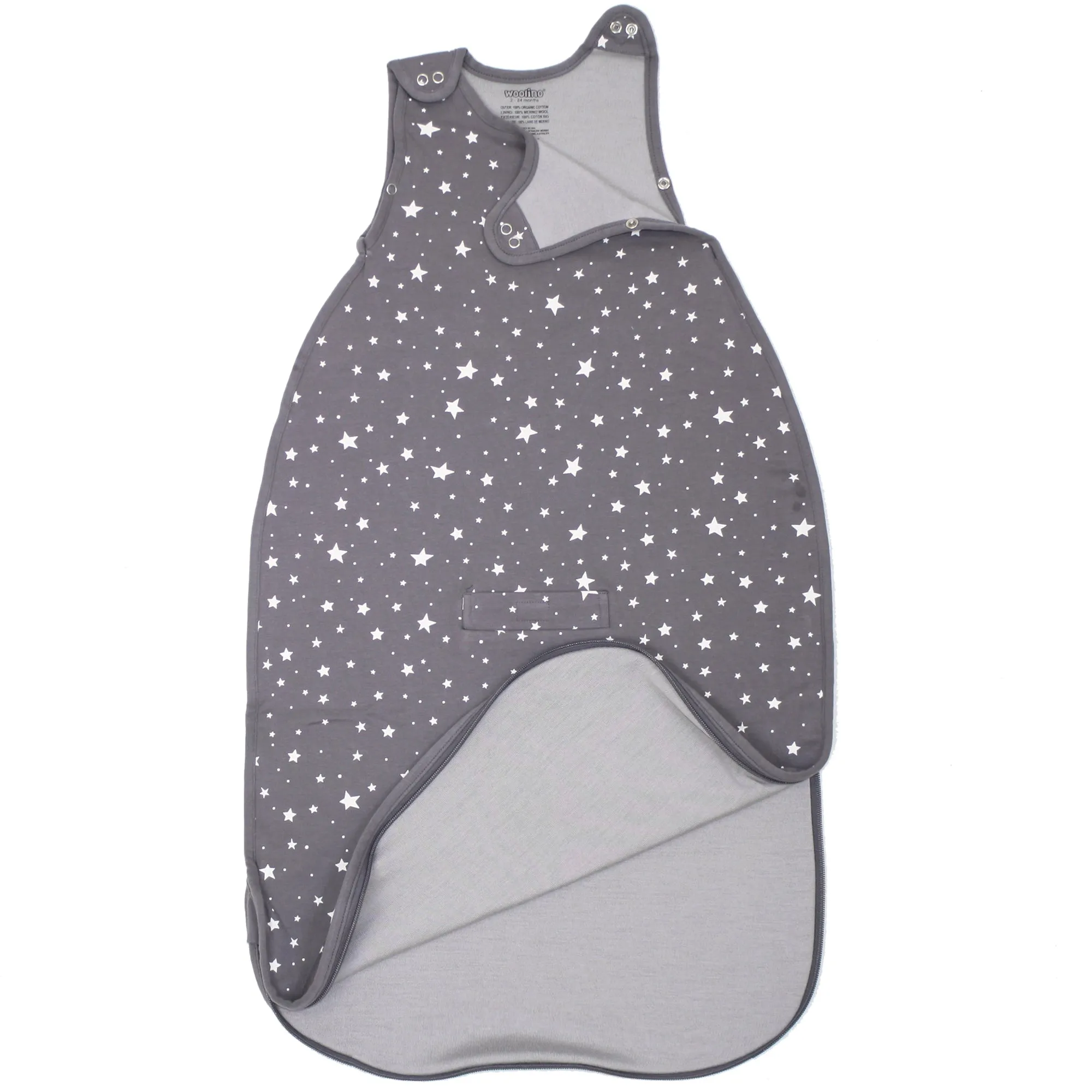 4 Season® Ultimate Baby Sleep Bag, Merino Wool & Organic Cotton, Star Gray