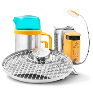 BioLite CampStove 2 Bundle: Portable Grill, KettlePot, and FlexLight - Ultimate Survival Gear Combo