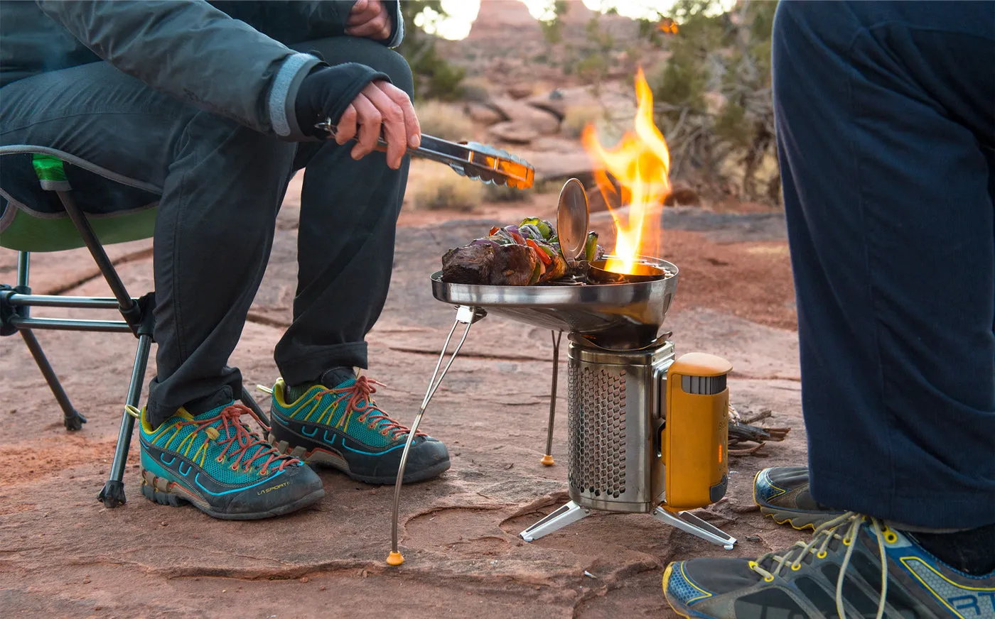 BioLite CampStove 2 Bundle: Portable Grill, KettlePot, and FlexLight - Ultimate Survival Gear Combo