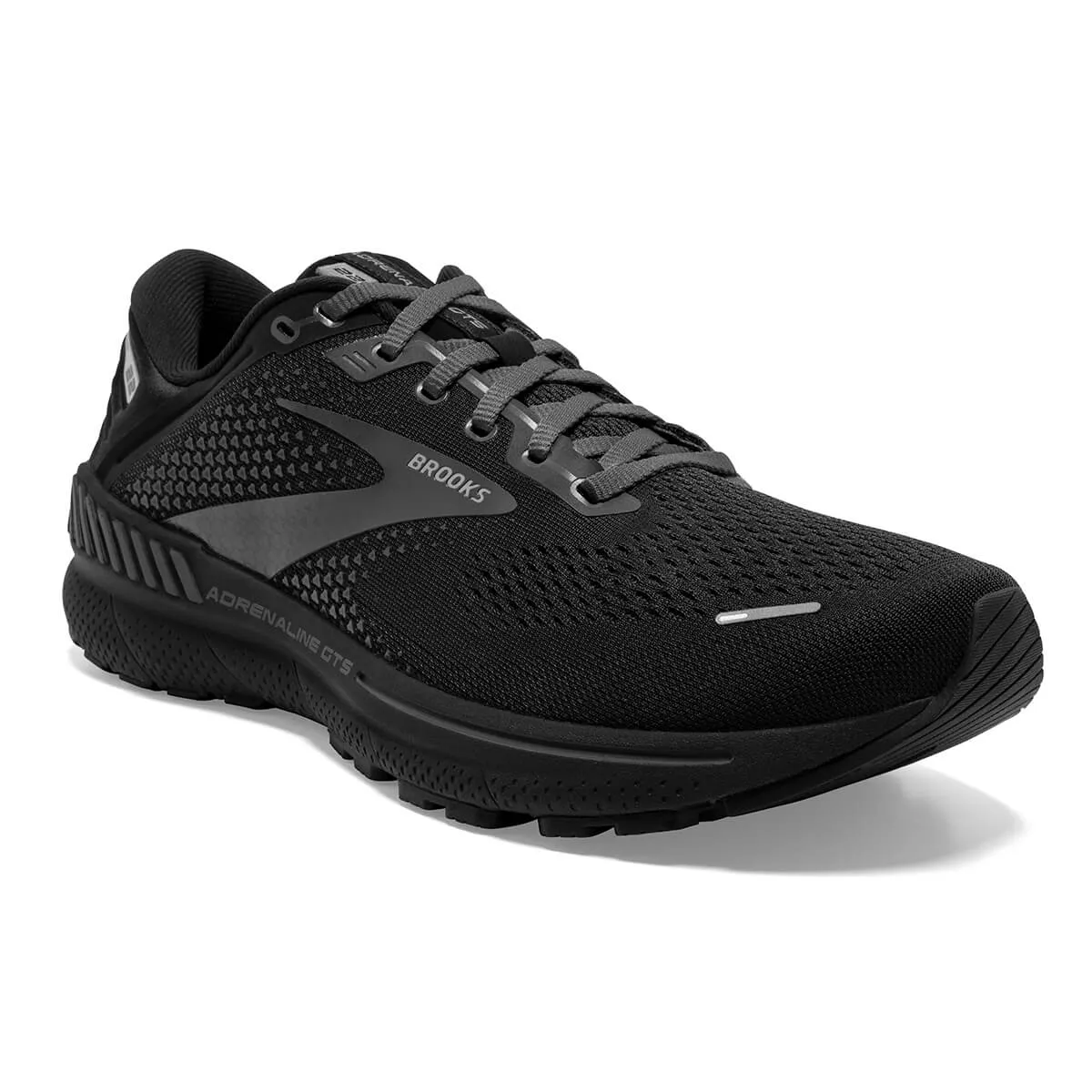 Mens Brooks Adrenaline GTS 22 Running Shoes in Sleek Black/Ebony
