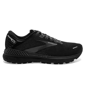 Mens Brooks Adrenaline GTS 22 Running Shoes in Sleek Black/Ebony