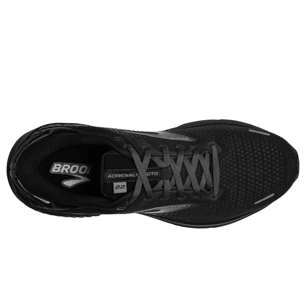 Mens Brooks Adrenaline GTS 22 Running Shoes in Sleek Black/Ebony