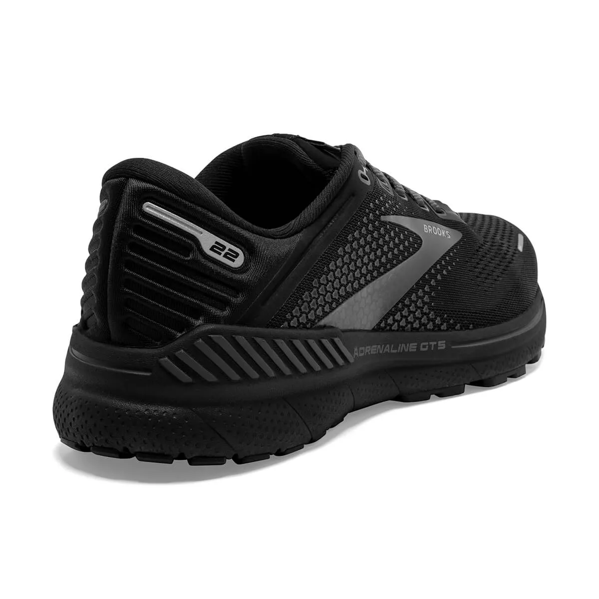 Mens Brooks Adrenaline GTS 22 Running Shoes in Sleek Black/Ebony