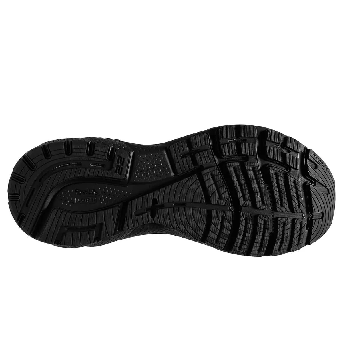 Mens Brooks Adrenaline GTS 22 Running Shoes in Sleek Black/Ebony