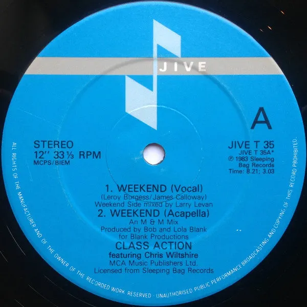Class Action Featuring Christine Wiltshire - Weekend (12", Single) (VG)
