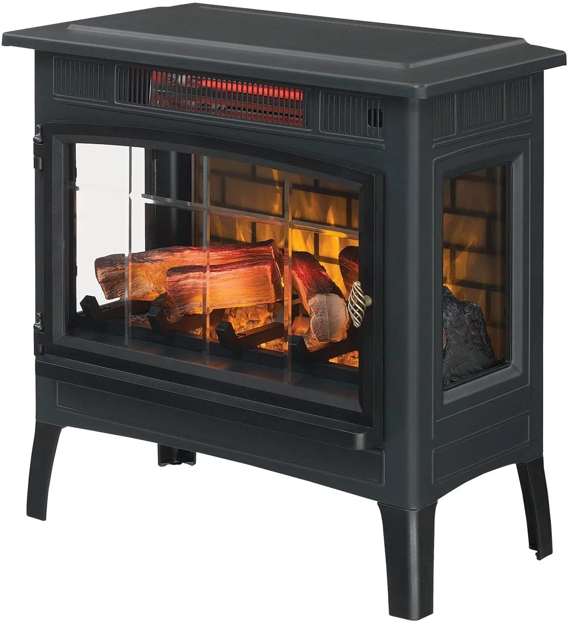 Electric Fireplace Stove 3D Infrared Portable Indoor Space Heater  with Remote Control