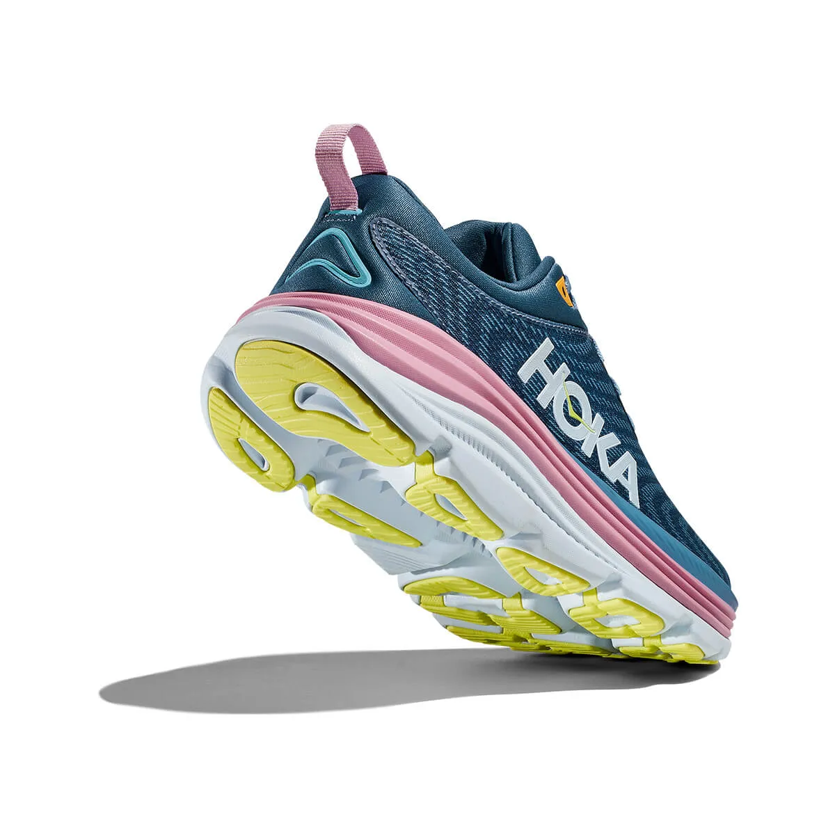 Womens Hoka Gaviota 5 Running Shoes in Real Teal/Shadow - Cushioned Supportive Sneakers
