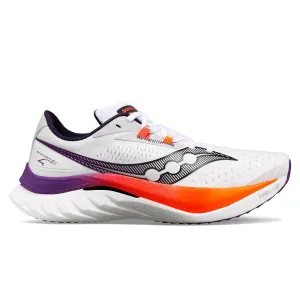 Mens Saucony Endorphin Speed 4 Running Shoes | White/Viziorange