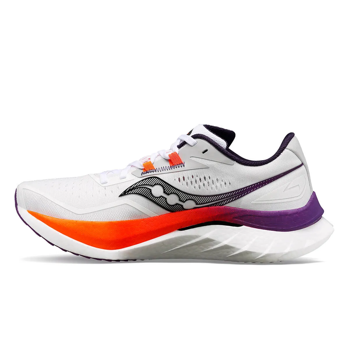 Mens Saucony Endorphin Speed 4 Running Shoes | White/Viziorange
