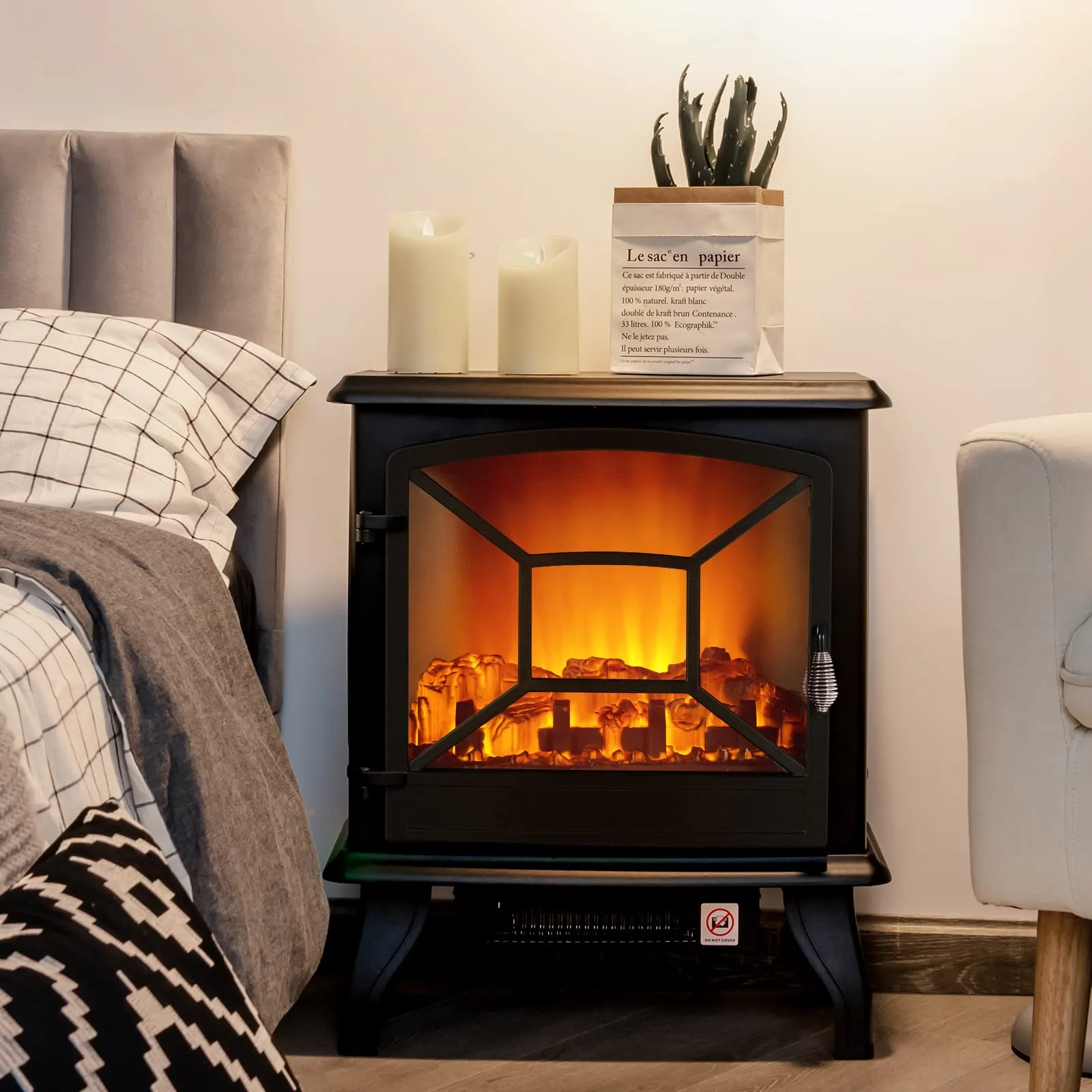 Tangkula 23 Inch Electric Fireplace Stove